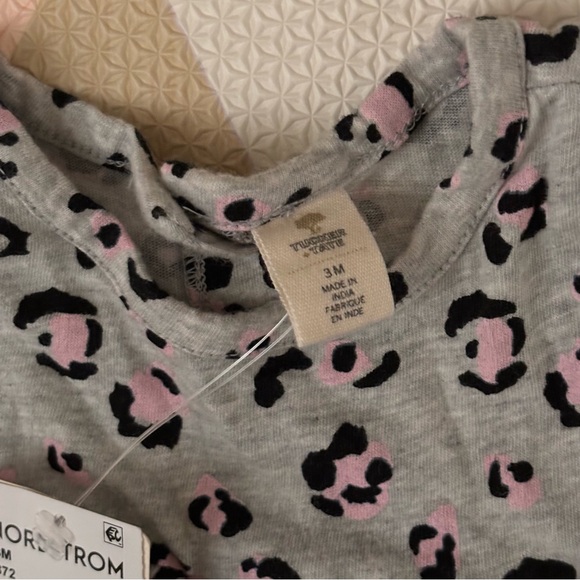 NWT Tucker & Tate 2 Piece Heather Grey and Pink Leopard Dress and Bloomers 3 mo - Picture 11 of 13